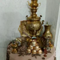 سماور زغالی سایز بزرگ همراه سینی پارچ قوری|سماور، چای‌ساز، قهوه‌ساز|پاکدشت, شهرک انقلاب|دیوار