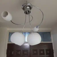 لوستر مخصوص ۴ شاخه پایه استیل