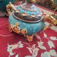 کاسه ها ی فیروزه ای وطلایی به فروش میرسد|صنایع دستی و سایر لوازم تزئینی|ایوان, |دیوار