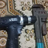 دریل شارژی ویوارکس 12 ولت و آچار لوله گیر فاکس 18C