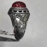 انگشتر قلم زنی فرهنیا با نگین سرخ|جواهرات|تهران, نارمک|دیوار