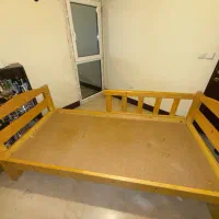 تخت خواب تمام چوب سفارشی به همراه تشک