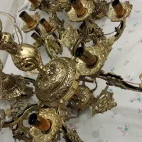 دو عدد لوستر برنزی ۱۲ شعله سایز بزرگ