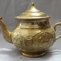 قوری برنجی دستساز قدیمی و سنگین