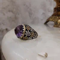 انگشتر دست ساز آمتیست اصل شیک و مجلسی|جواهرات|تبریز, |دیوار