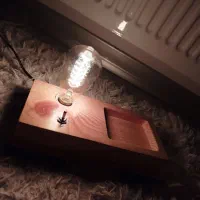 چراغ خواب چوبی ادیسونی|چراغ خواب و آباژور|کاشان, زیدی|دیوار