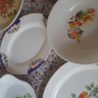 تعدادی ظرف ملامین مرغ خوری ودوعددمیوه خوری|ظروف سرو و پذیرایی|شاهینشهر, نظامی|دیوار