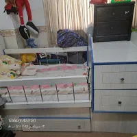 تخت خواب کودک نوجوانی در حد نو|تخت و سرویس خواب|زنجان, |دیوار