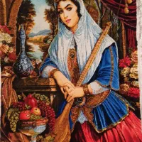 تابلو فرش دختر ایرانی