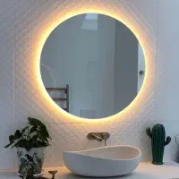 آینه گرد چراغدار(بک لایت)