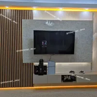 کاغذ دیواری کناف پارکت تی وی وال