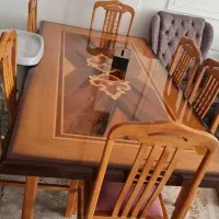 میز ناهارخوری ۸ نفره|میز و صندلی غذاخوری|الشتر, |دیوار