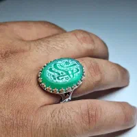 انگشتر مردانه عقیق سبز اصل|جواهرات|قم, کیوانفر|دیوار