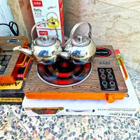 ۲تا کتری بهمراه اجاق‌گاز لمسی|قوری، کتری، قهوه‌ساز دستی|اهواز, حصیرآباد|دیوار