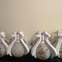 ۴عدد لوستر تک شاخه چوبی