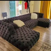 مبلمان چستر ال مکعب تمام لمسه