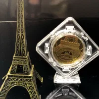 سکه یادبود روکش طلا پاریس و برج ایفل برنزی|کلکسیون سکه، تمبر، اسکناس|کرج, شهرک بنفشه|دیوار