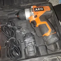 دریل شارژی AEG قدیمی فروشی جفت باطری