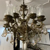 دوعدد لوستر برنج شاخه دوبل