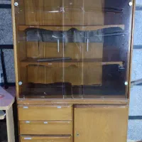 کمد ویترینی چوبی و فلزی
