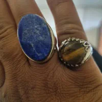 انگشتر چشم ببر. و لاجورد افغان. اصلی