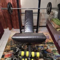 میز پرس ۱۰ کاره به همراه وزنه دمبل و هالتر|تجهیزات ورزشی|پردیس, فاز ۱۱|دیوار