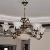 لوستر ۶ شعله برنجی