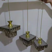 لوستر 3 شاخه بسیار مقام و محکم نونو طلایی و زیبا