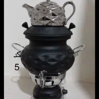 سماور 3 کاره پایه برنجی بدنه آلومینیوم