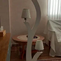 آباژور چوبی به رنگ سفید