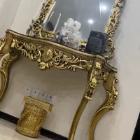 اینه کنسول ورق طلا کاملا نو