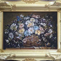 تابلو فرش طرح سبدگل بسیار زیبا نو