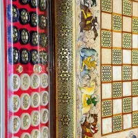 تخته نرد و صفحه شطرنج خاتم( بازی چوگان )