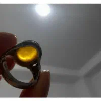 انگشتر نقره شرف شمس سنگ حکاکی شده رکاب دست ساز