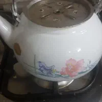 کتری لعابی همراه باقوری چینی که ست هستند|قوری، کتری، قهوه‌ساز دستی|تهران, فلاح|دیوار
