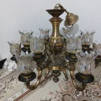 لوستر برنزخالص باارزش طرح ایتالیا ۱۲ شعله