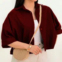 شومیز دخترانه زرشکی