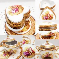 ست ظروف قلم آبی و لیلی مجنون عصرانه خوری چایخوری