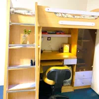 تخت کودک (کمددار ، میزتحریر دار)