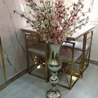 گل و گلدان نقره ای