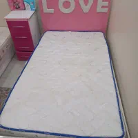 تخت با تشک تک نفره سایز 1/20×2 سالم در حد نو