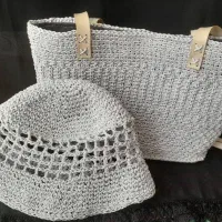 ست کیف و کلاه رافیا