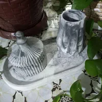 ست دکوری سنگ مصنوعی(گلدان ،قندان،سینی) حراج