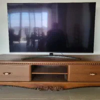 تلویزیون اصلی 55 اینچ LG  ++ میز چوبی راش