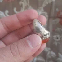 انگشتر نقره رکاب دست ساز با نگین عقیق|جواهرات|تهران, جنتآباد جنوبی|دیوار