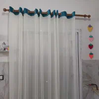 پرده اشپزخانه حریربامیله پرده چوبی ۱۲۰۰