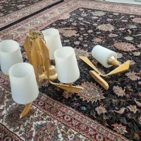 لوستر کاملا سالم در حد نو با ست لامپ|لوستر و چراغ آویز|کرج, خرمدشت|دیوار