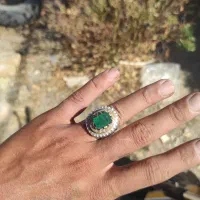 انگشتر زمرد زامبیا معدنی|جواهرات|تربتحیدریه, آسایش|دیوار