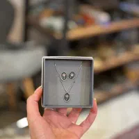 گوشواره و گردنبند نقره دستساز