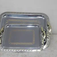 دو عدد سینی استیل